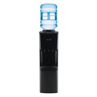 Primo Deluxe Top Loading Hot/Cold Water Dispenser with Leak Guard, Black/Black Stainless