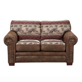 Deer Valley Loveseat With Solid Wood Frames