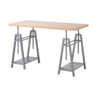 OS Home and Office Adjustable Height Writing Desk with Sturdy Metal Base