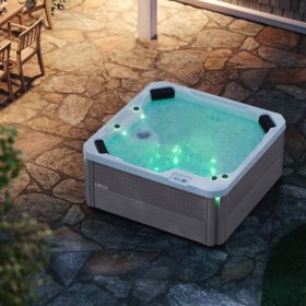 Lifesmart Acacia 7-Person 40-Jet 230V Acrylic Spa with Open Seating, Assorted Colors