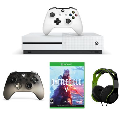 Xbox One S + Phantom Black Controller + Battlefield V + Wired Headset