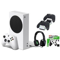 Xbox Series S bundle with Nyko Charge Base, Black Controller Grip, and Tritton Headset	