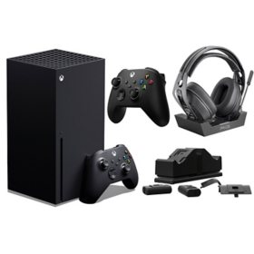 Xbox Series X - 1TB - Microsoft Carbon Black Wireless Controller and Rig 800 PRO HX Wireless Headset - PowerA Charge Station