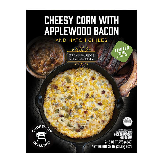 The Perfect Bite Cheesy Corn with Applewood Bacon and Hatch Chilis, Frozen (32 oz.)