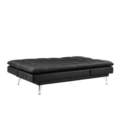 Morgan black deals convertible sofa