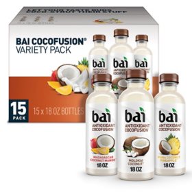Bai Cocofusions Variety Pack, Antioxidant Infused Beverage 18 fl. oz., 15 pk.