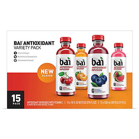 Bai Antioxidant Surfside Variety Pack (18 fl. oz., 15 pk.)