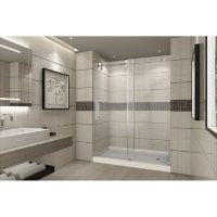 Aston Warwick Sliding Shower Door with Right Base (Stainless Steel Finish)