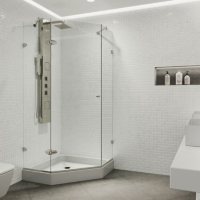 Vigo Verona Frameless Neo-angle Shower Enclosure with Base