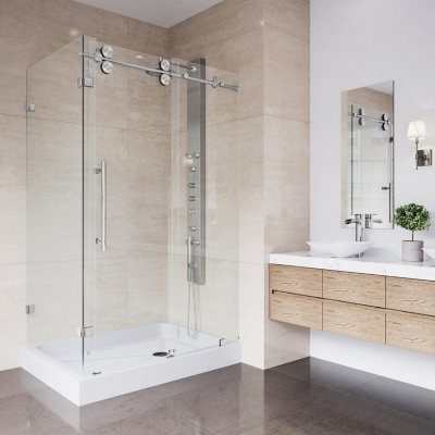 Vigo Winslow Frameless Sliding Door Shower Enclosure With Right
