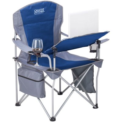 Camping Picnic Beach & Patio Orange/Gray iChair Creative Outdoor Collapsible Folding Wine Chair with Adjustable Table