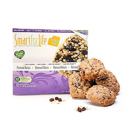 Smart for Life Cookie Diet Meal Replacements Oatmeal Raisin - 12 ct.