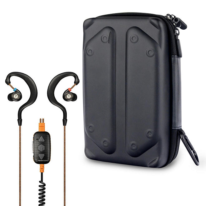 Tough Tested Jobsite Noise-isolating Earbuds With Microphone and Tech Gear Bag