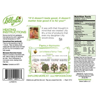 Lilly Bs Organic Burrito Nutrition - Burrito Walls