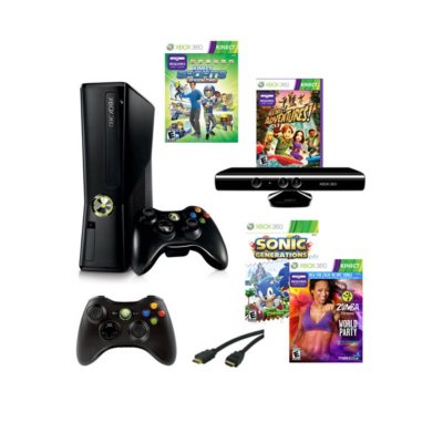 Xbox 360 Slim 4gb Kinect Console Bundle