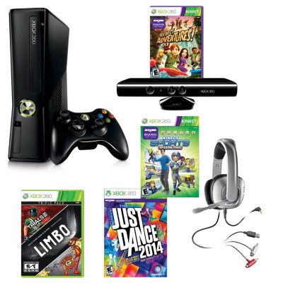 Xbox 360 4 Gb Kinect System with Just Dance 2014, Xbox Live Triple Pack &  Headset - Sam's Club