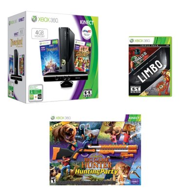 Xbox 360 4GB Kinect Holiday System with w/ Bonus games, Cabela's