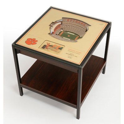 NCAA 25-Layer StadiumViews Lighted End Table - Clemson Tigers:- Clemson Tigers