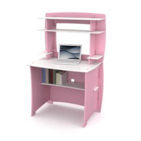Fta Children S Desk And Hutch Tool Free Assembly Pink White