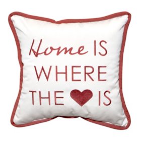 17 Outdoor Toss Pillow Sunbrella Canvas Fabric With Home Is