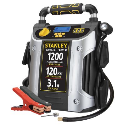 Stanley 1200 Peak Amp Jump Starter & Power Station w/120 PSI Compressor