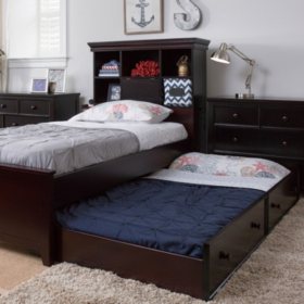 Boston Twin Bed with Trundle, Espresso   Sam's Club