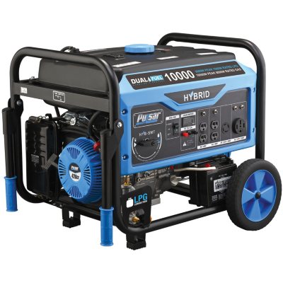 Pulsar 8 000 10 000 Watt Dual Fuel Electric Start Portable Generator Sam S Club