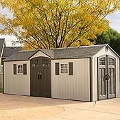 lifetime 20' x 8' outdoor storage shed building - sam's club
