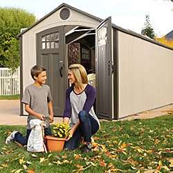 lifetime 20' x 8' outdoor storage shed building - sam's club