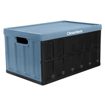 Clevermade Set of (2) 62-Liter Collapsible Crates w/ Lids on QVC