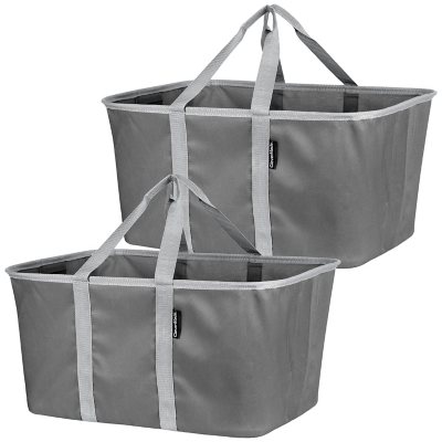 CleverMade 13.25 in. x 18.5 in. Charcoal/Black Collapsible Laundry