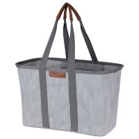 CleverMade Collapsible LUXE Tote - 30L - Heather Gray/Charcoal