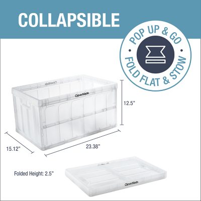 CleverMade 16-Gal. Collapsible Storage Box in Royal Blue 8031844