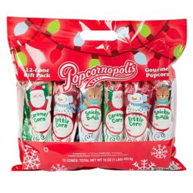  Popcornopolis 12-Cone Christmas Gift Pack 16 oz