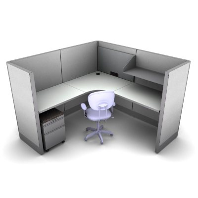 SNAP!Office 1-Person Task Workstation - Concrete Chic Color Combo - Sam ...