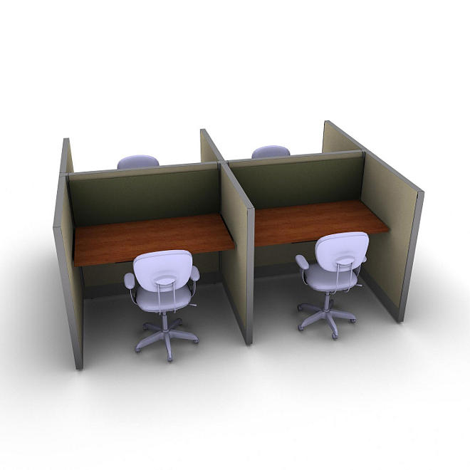SNAP!Office 4-Person Basic Workstation - Urban Jungle Color Combo