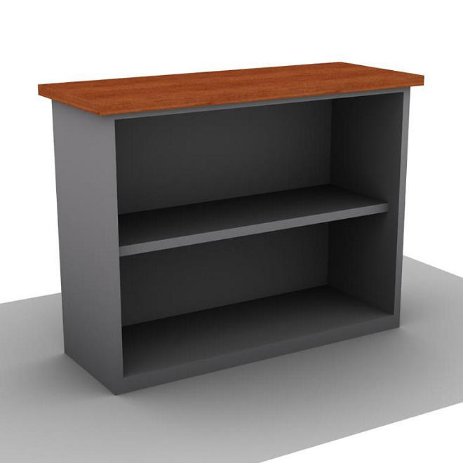 SNAP!Office Bookcase Aluminum Gray & Amber Maple Top