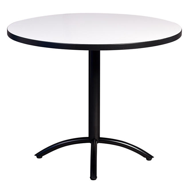 SNAP!office - Round Write Table with X-Base - White - 48" 