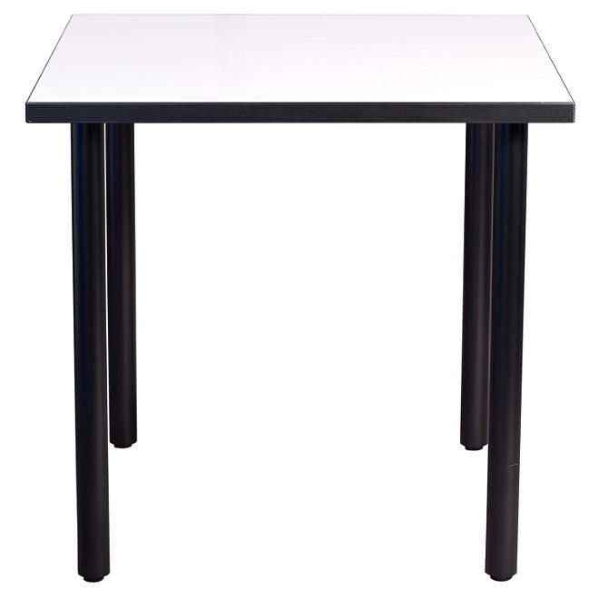 SNAP!office - Square Write Table with Post Legs - White - 48"