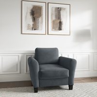 Denver Teardrop-Arm Chair, Grey
