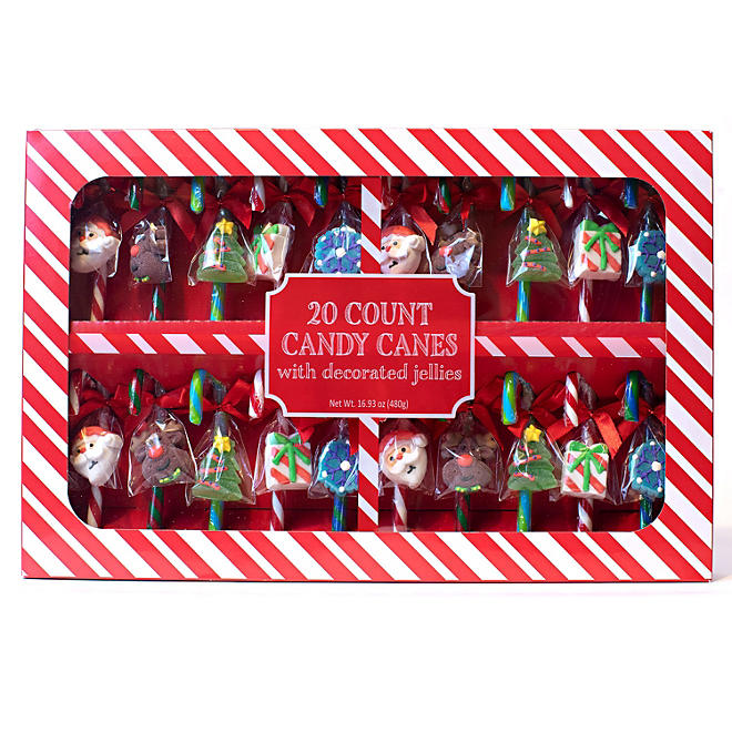 SCM Designs Candy Canes with Decorated Jellies (20 ct.)