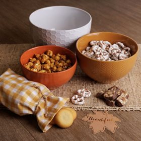  Harvest Nested Bowl Gift Set with Gourmet Treats, 16.37 oz.