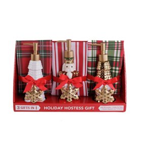 Holiday Hostess Dispenser and Tea Towel Gift, 3-in-1 Pack