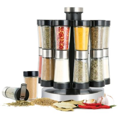 Orii Jar Spice Rack Stainless Steel Filled with Spices - 20 ct