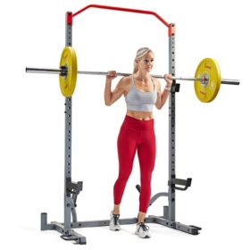 Sunny Health & Fitness PowerVersa Series All-In-One Strength Training Squat Rack & Bench Power Cage