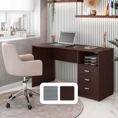 Techni Mobili 3-Drawer Computer Desk in Wenge