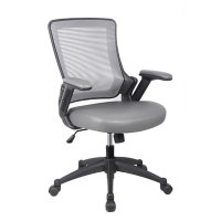 Techni Mobili Mid-Back Mesh Task Office Chair with Height-Adjustable Arms, Assorted Colors