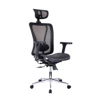 Techni Mobili High Back Executive Mesh Office Chair with Arms, Black