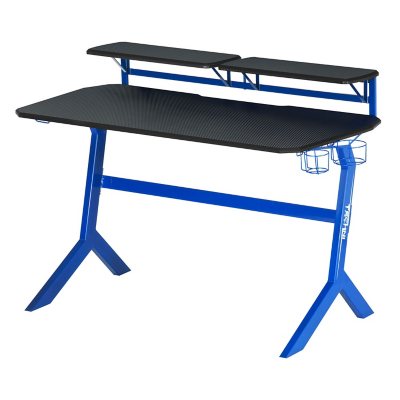 Techni Sport TS-200 Carbon Computer Gaming Desk with Shelving, Black -  Sam's Club