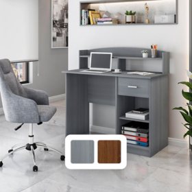 Techni Mobili Modern Office Desk with Hutch, Assorted Colors
